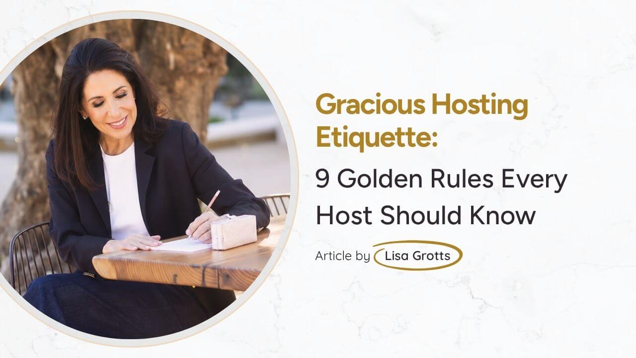 Gracious host welcoming guests at the door